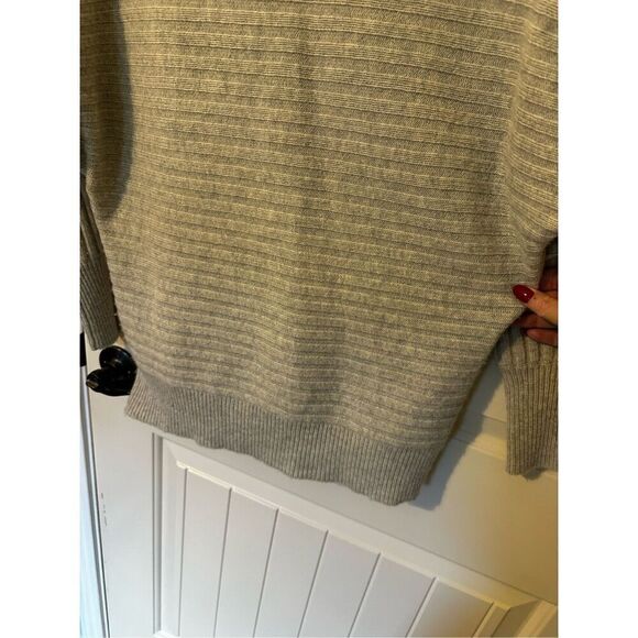 J.Crew Wool Cashmere Boat Neck Cable Gray Sweater Women Top XXS Style 54574 - Picture 8 of 13